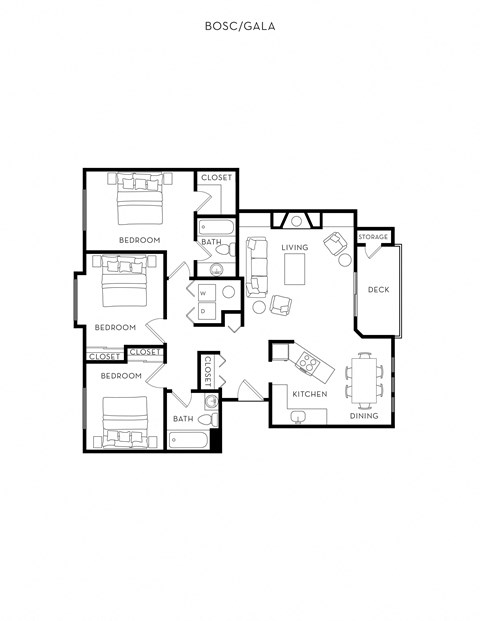 Orchard Ridge Apartments Bosc Renovated Floor Plan